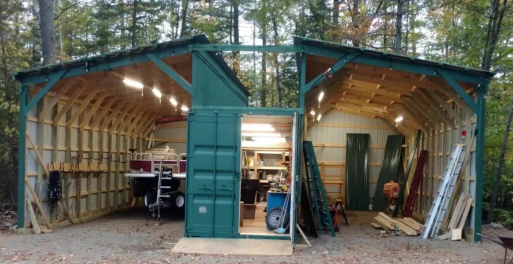 Shipping Container Garage Storage