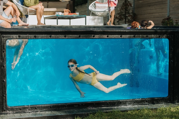 Order a shipping container swimming pool.